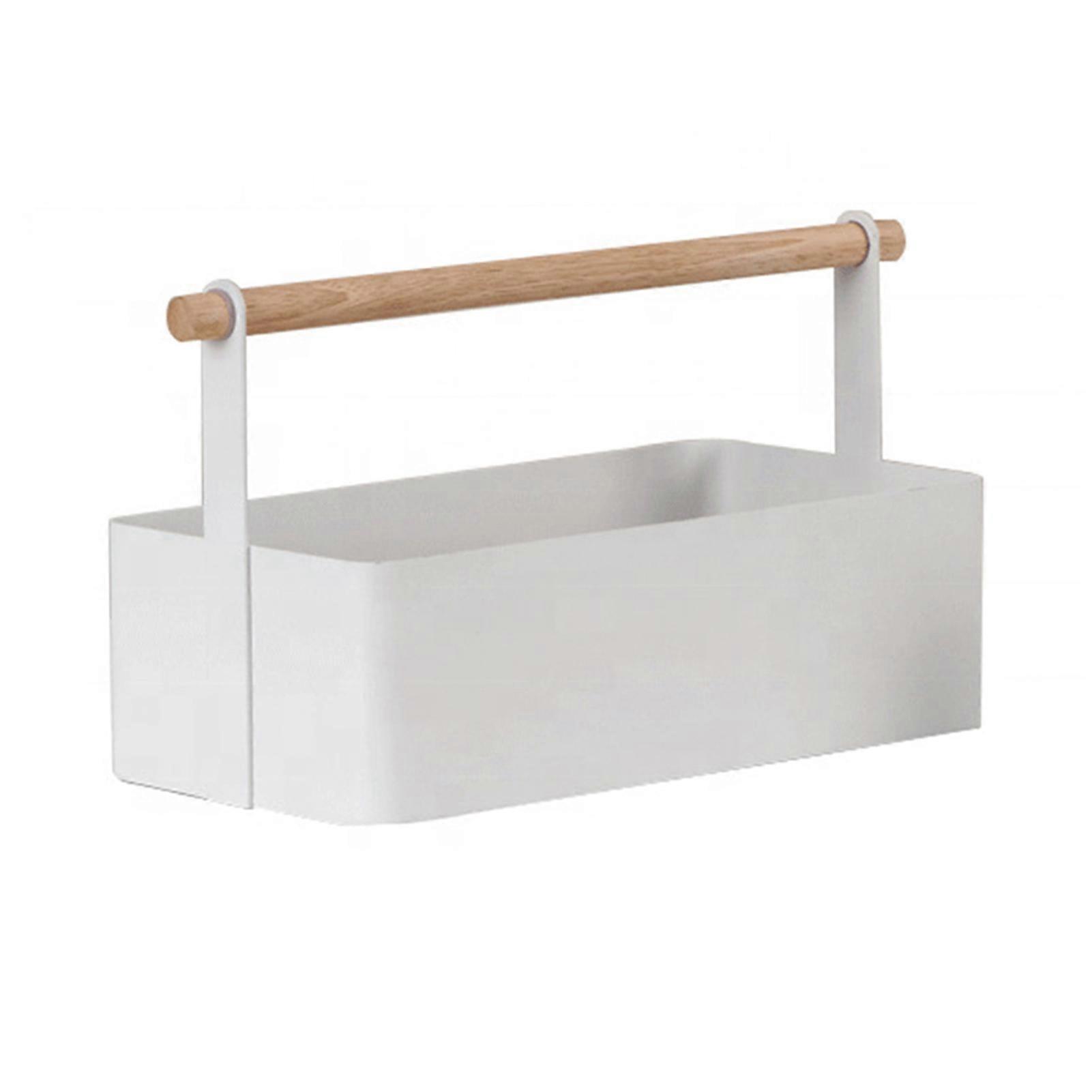 Cosmetics Storage Box White Simple Skincare Makeup Brush Storage Organizer Portable Rectangular Desktop Storage Case