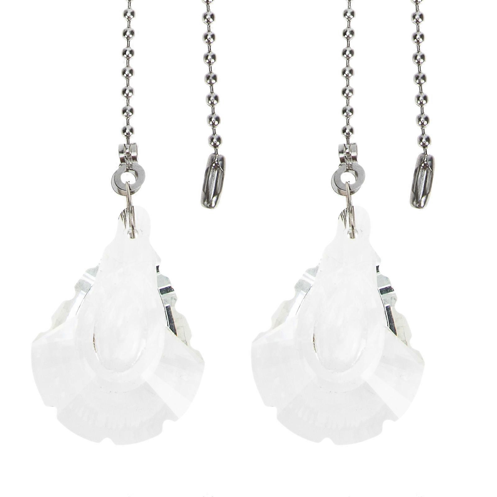 Lamp Pulling Chains Silver Chain Extension Wall Lamp Decorative Ornament 2Pcs