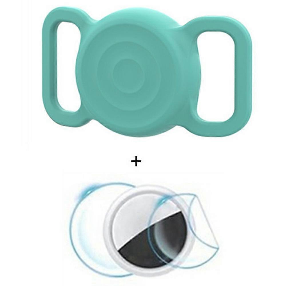 For Apple AirTag Anti Lost Pet Tracker Wave Design Silicone Case with Front and Back Hydrogel Film S