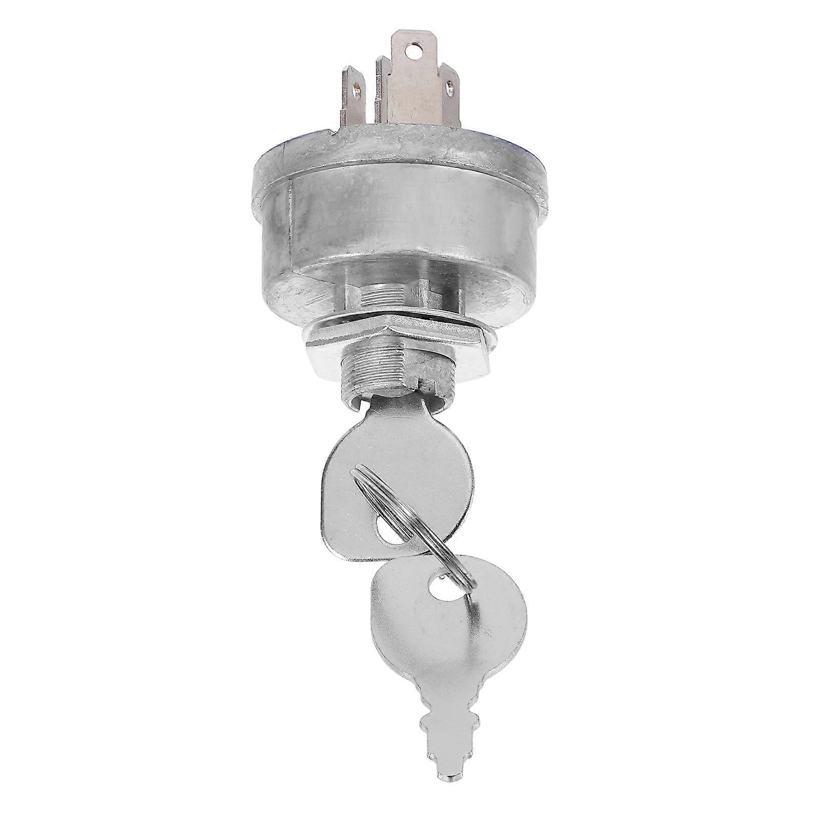 Ignition Switch Lawn Mower Parts Precise Start Durable Design Silver 5.00X4.00X4.00CM 1 Set
