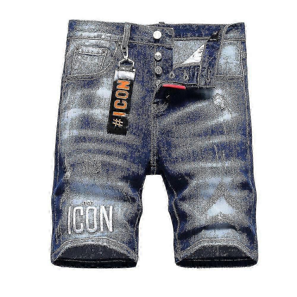 Men Short Jeans New Dsq2 Hole And Jeans Stretch