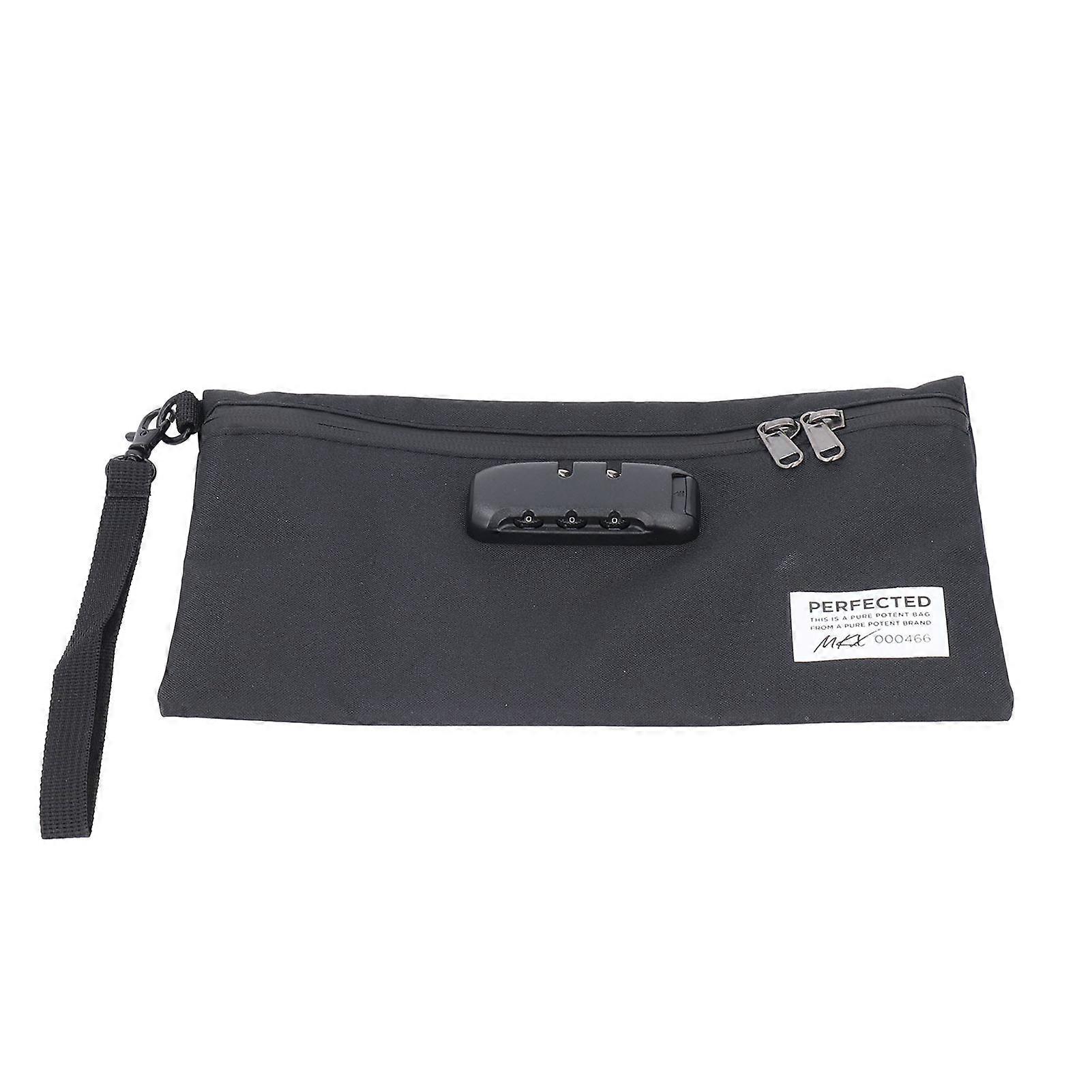 Smell Proof Bags PVC Activated Carbon Odors Absorbing Odorless Storage Pouch Scent Proof Container with Combination Lock