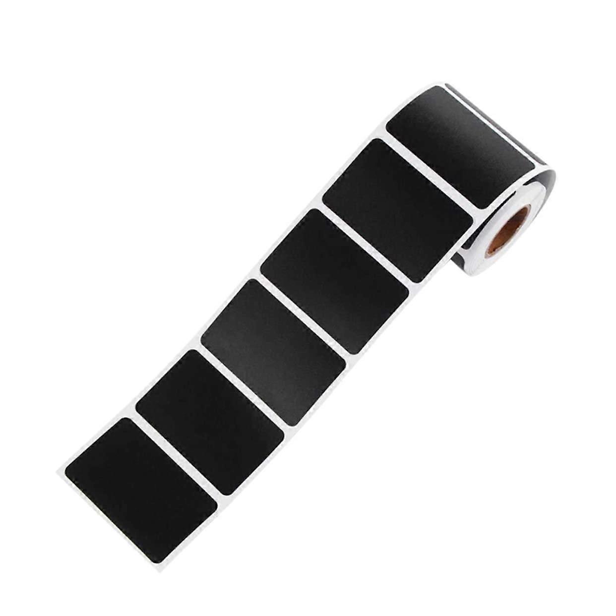PVC Chalkboard Labels 300 Count Roll Rectangular Adhesive Stickers for Kitchen Bar Office Organization