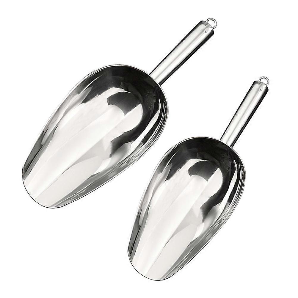 Small Scoops Flour MultiPurpose Kitchen Tools 28x10cm Silver Use 2Pcs