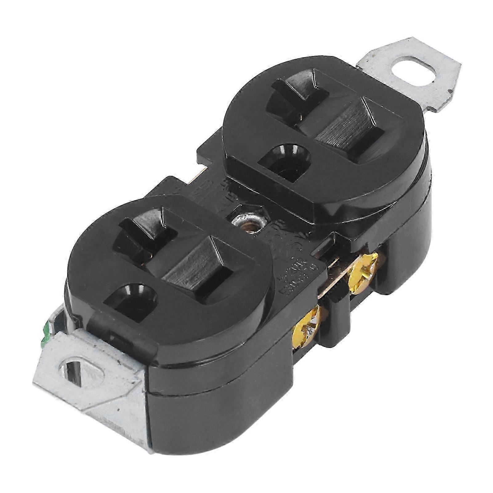 Double Industrial Plug Socket for Electrical Applications 20A 125V
