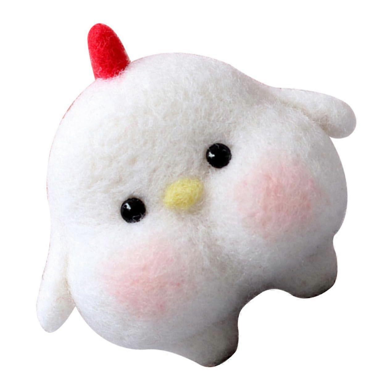 Needle Felting Kit Wool Felting Starter Kit 13.5X9cm White