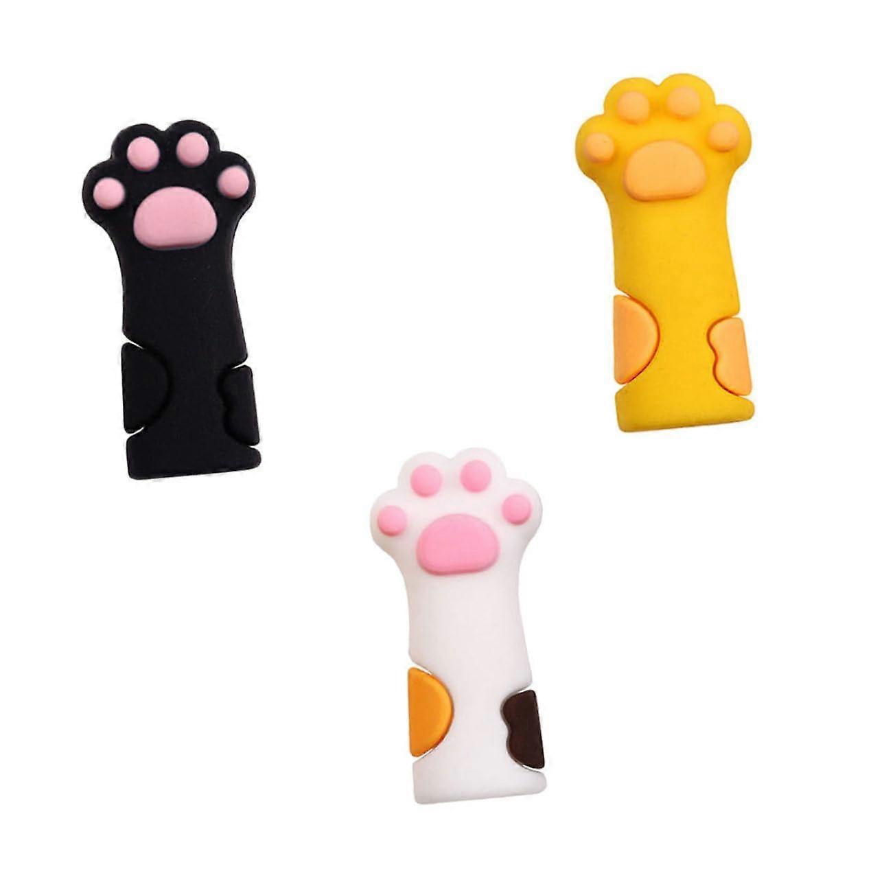 Manicure Scissors Set of 6 with Cat Paw Design and Protective Silica Gel Covers - Nail Clippers for Cats and Scratchers