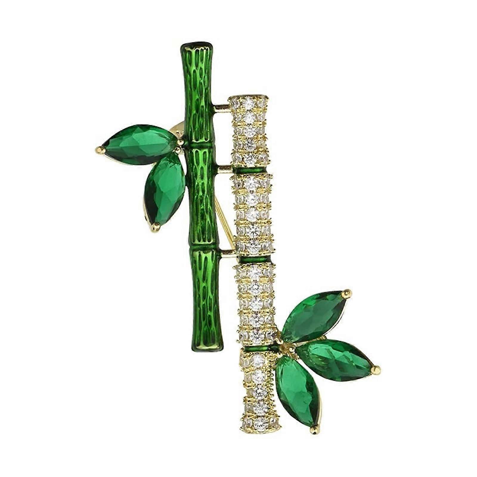 Elegant bamboo brooch made of durable zinc alloy for unique styles and sophisticated charm, stylish outfits.