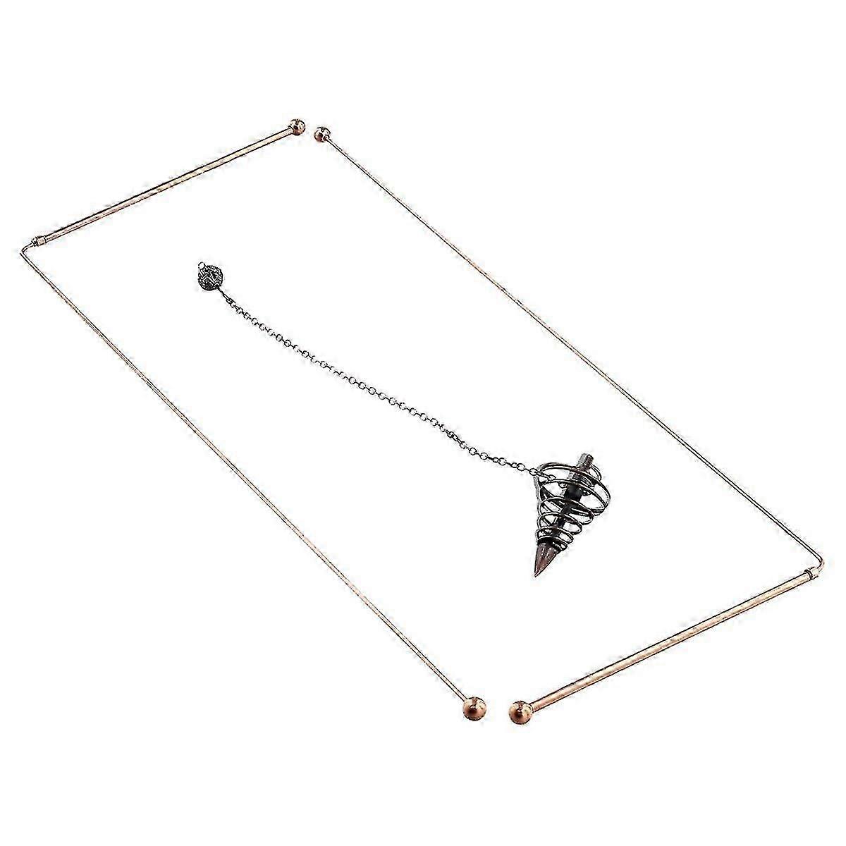 Réz Dowsing rudak - 99,9% tiszta réz 2DB jósló rudak Energy Water Witching detektor inga medállal