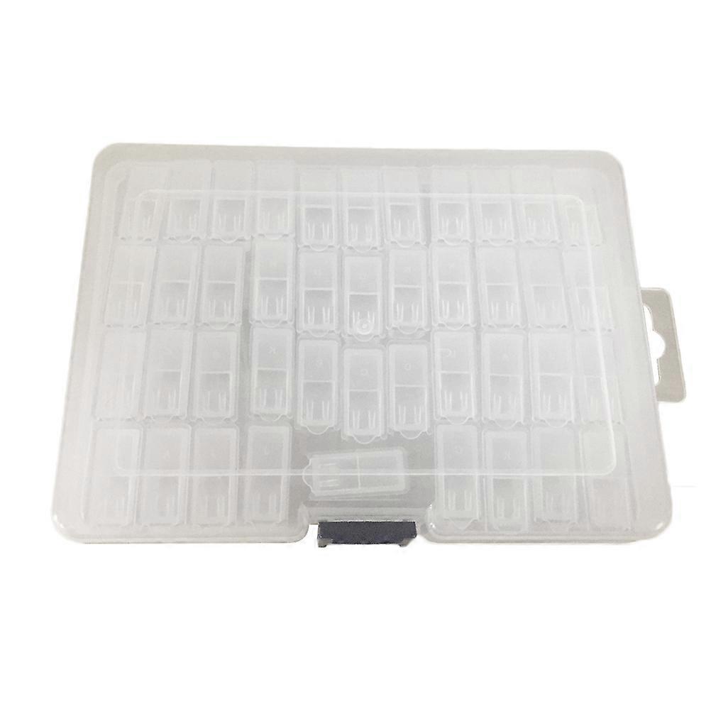 Grid Organizer Box Bead Containers Sealing Clasp Closure Mould Proof Dustproof Security Craft Projects Travel 16 x 12 x 6 Cm White 1Pack