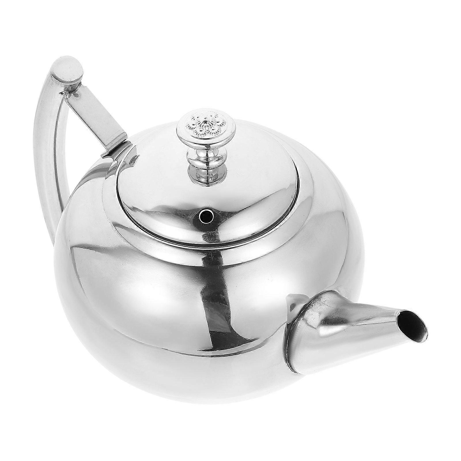 Large Capacity Coffee Kettle and Tea Pot with Strainer 1 Set Stainless Steel for Home Use