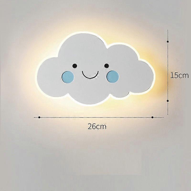 12W Children'S Room Wall Lamp Cloud Lamp Simple Modern Cartoon Nordic Bedroom Bedside Lamp Ac85-265V
