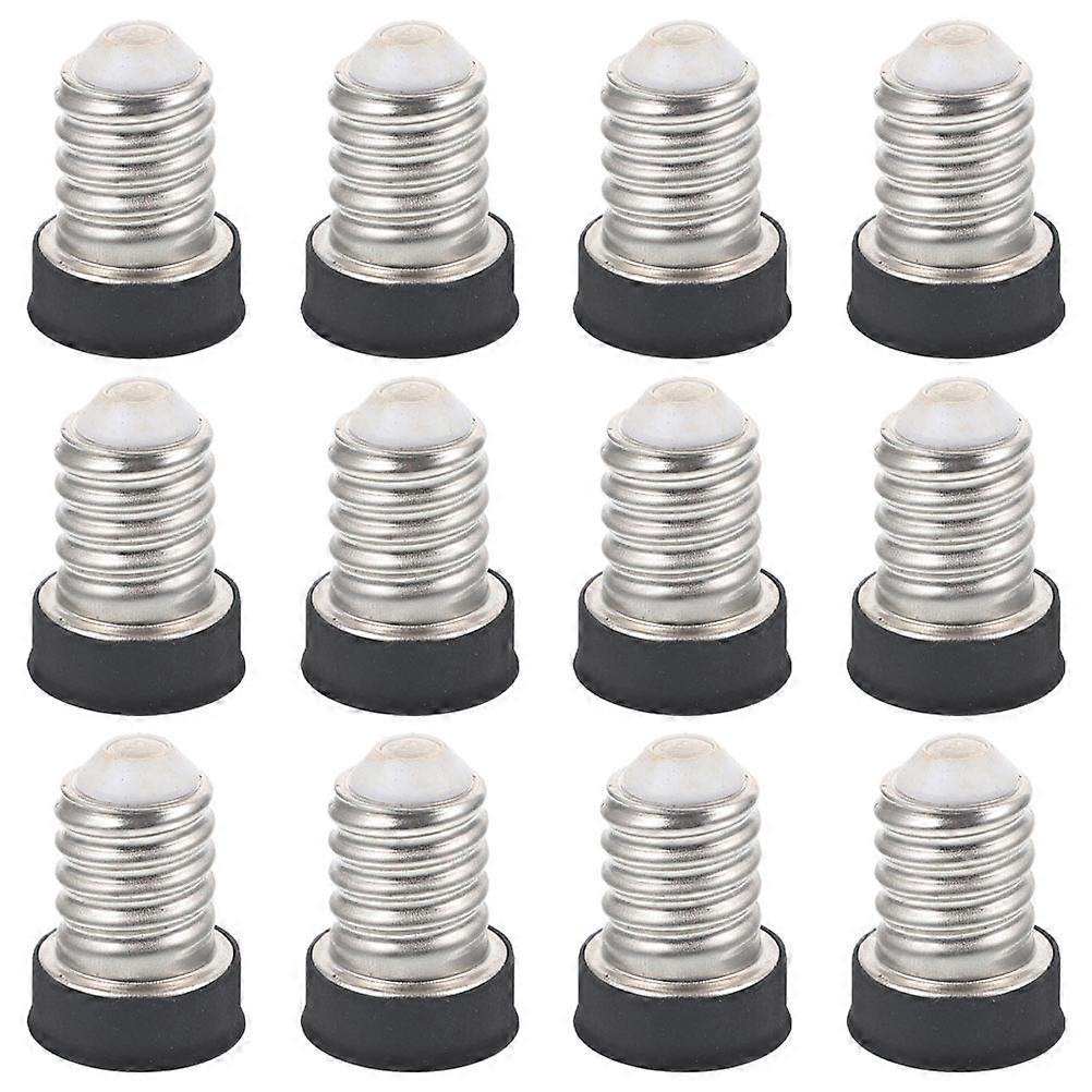 Candelabra Adapter Converts E14 to E12 for Ceiling Light Bulb Suitable for Computer Use Copper Silver 12 Pcs