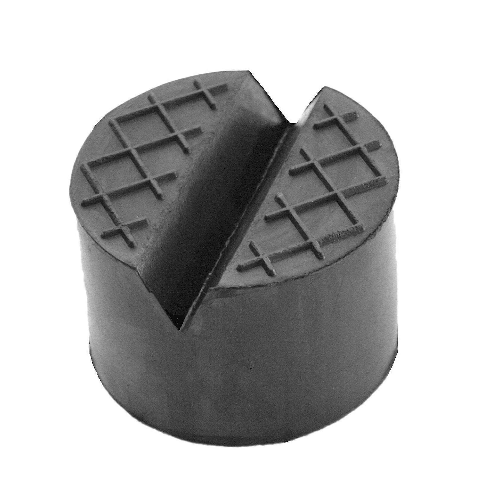 100 x 50 mm Rubber Pad with V-Groove and Waffle Surface for Trolley Jack and Lifting Platforms, Durable Non-Slip Design