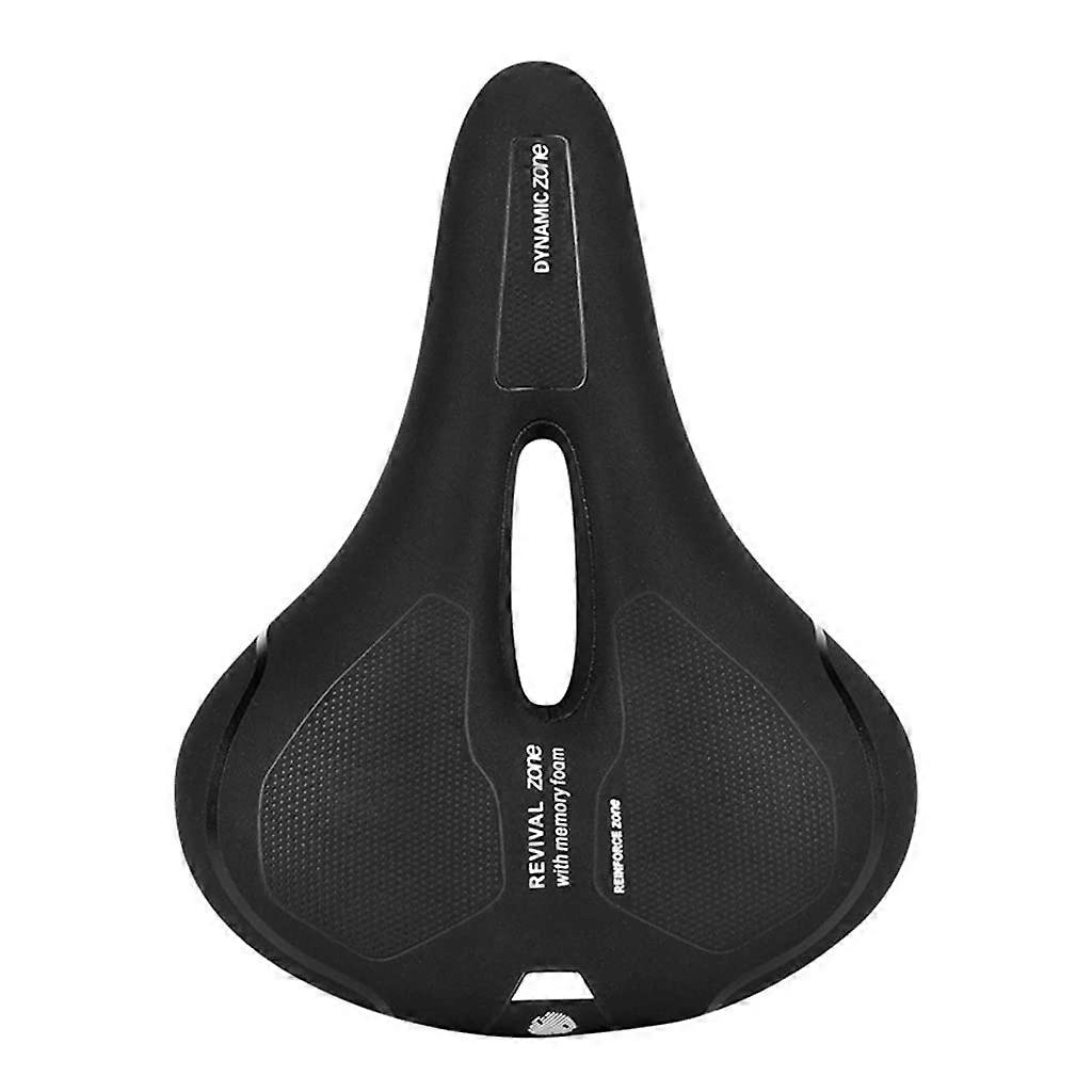 Memory Foam Cushion PU Leather Surface for Bicycle Seat Comfort, Ergonomic Design for Cycling, Universal Fit