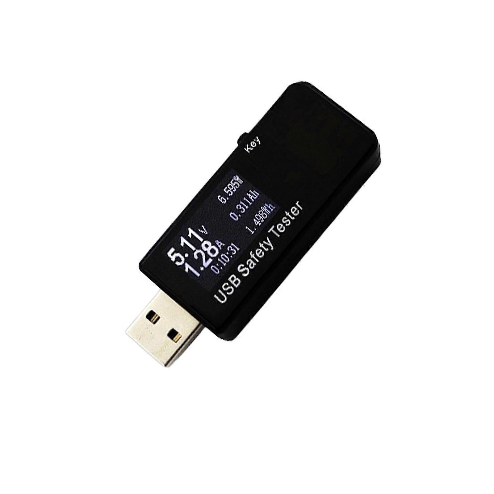 USB-Tester mit Zeitanzeige USB-Multimeter Voltmeter Hintergrundbeleuchtung Spannung Strom Strom Strom Tester Ampere Meter Multicolor