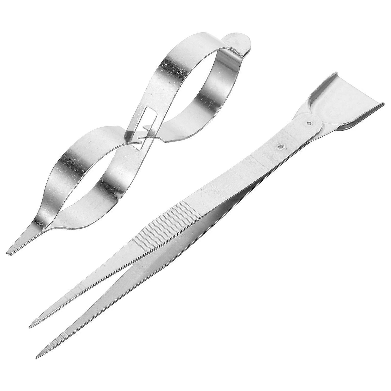 Multi Functional Precision Metal Tweezers Set for Jewelry Making, Bead Work, Electronics & Laboratory Use – Lightweight Long Design for Delicate Tasks