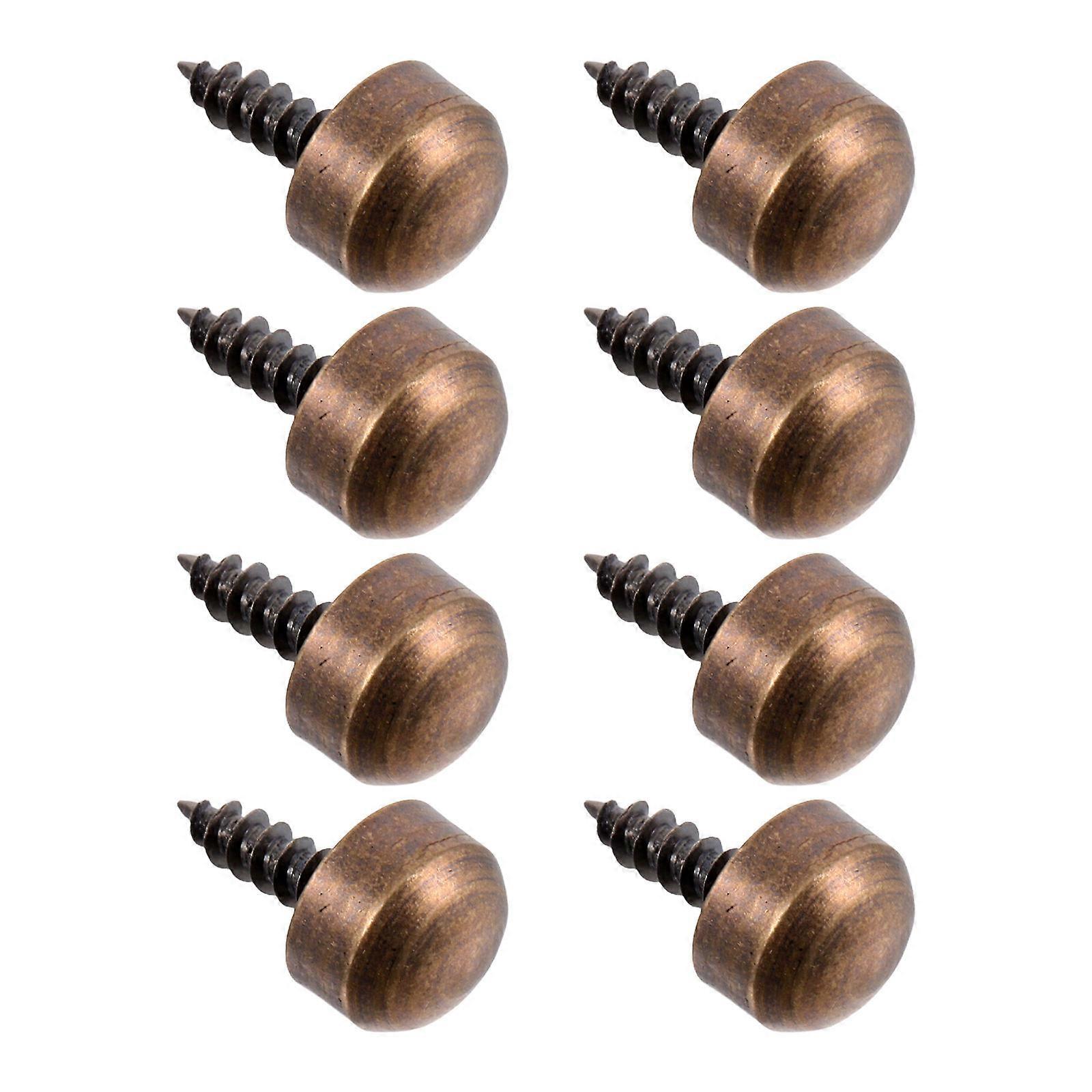 Self Tapping Screws For Furniture Heavy Duty Brass Mirror Fixing Elegant Design Light Brown 2.40X0.80X0.80cm 9mm Cap Size 8Pcs