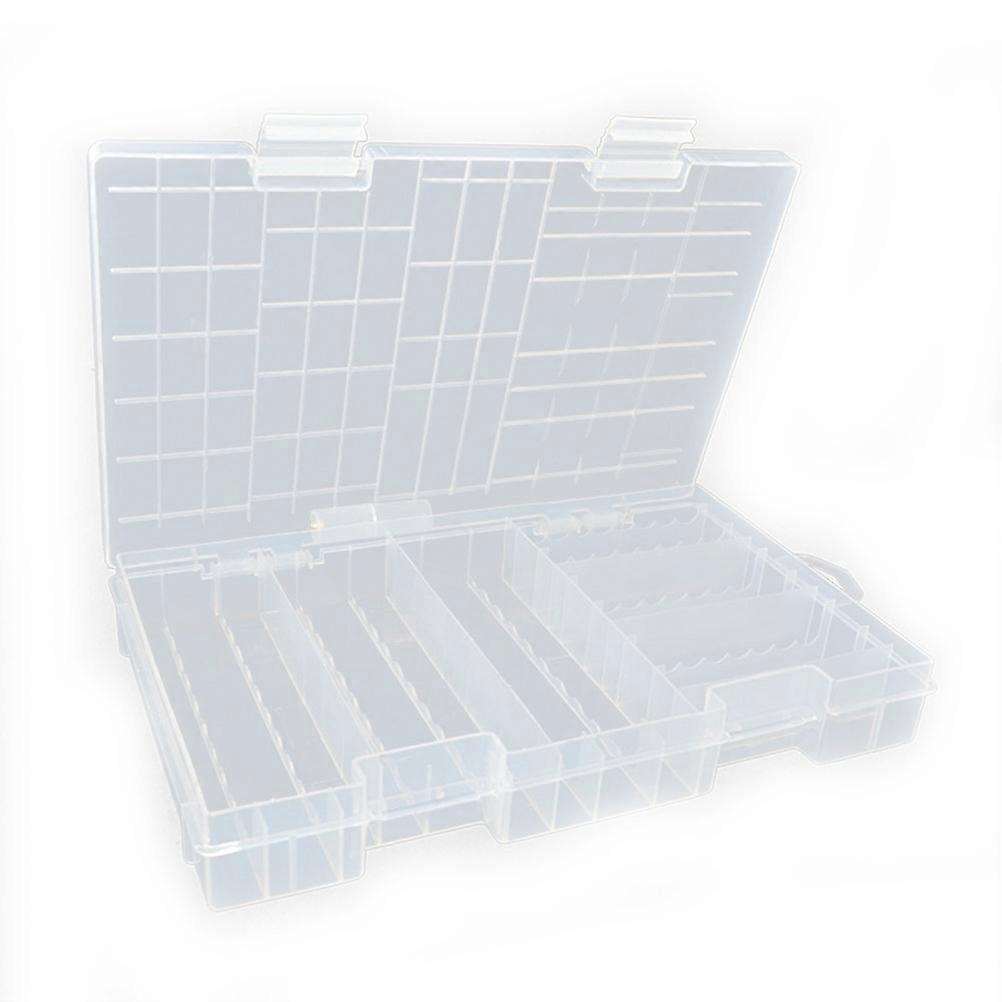Portable Transparent Battery Organizer with Double-layer Design for Storage Lightweight Compact