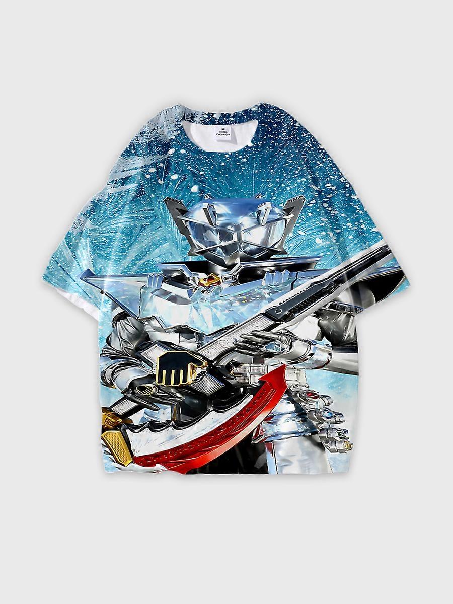 T-shirt round neck Role Pattern loose short sleeve I47