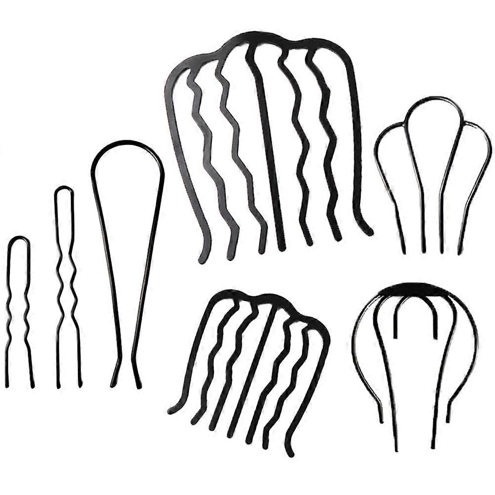 French Design Hair Combs for Women in Assorted Colors Alloy Decorative Updo Hair Tools 7 Pieces