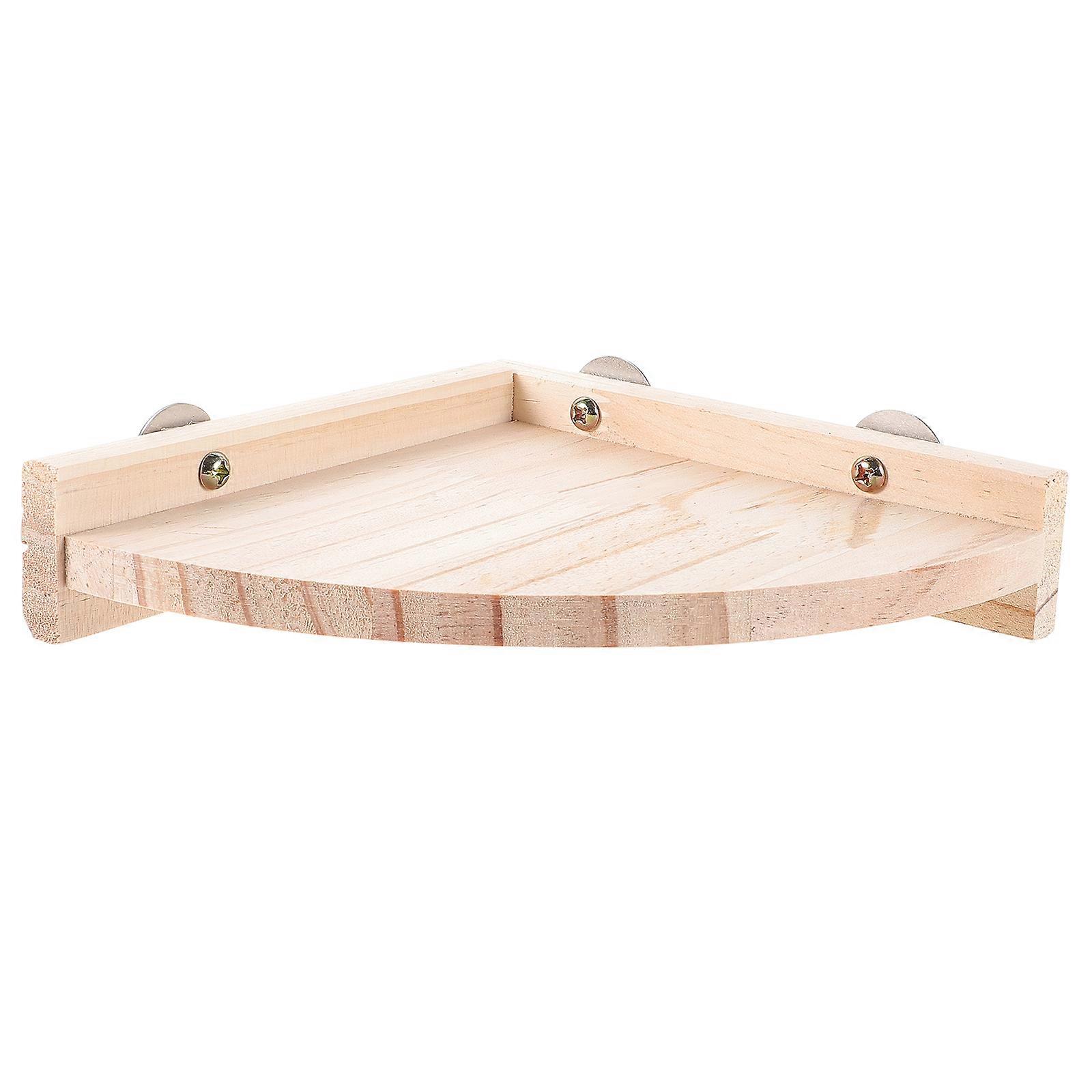 Wooden Platform for Pet Use Light Brown Great Gift Easy to Install Suitable for Small Animals Hamsters Gerbils Mice Rats Parrots