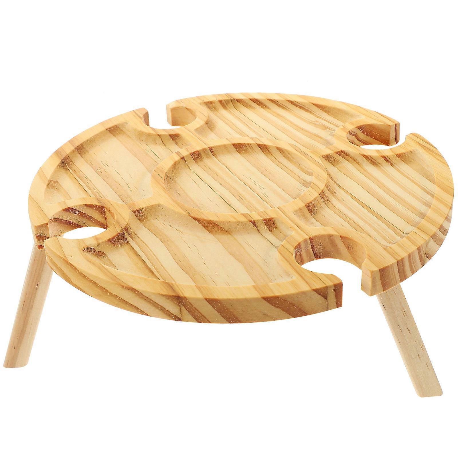 Lightweight Folding Beach Table with Wine Holder for Outdoor Picnic, Camping, and Backyard Use