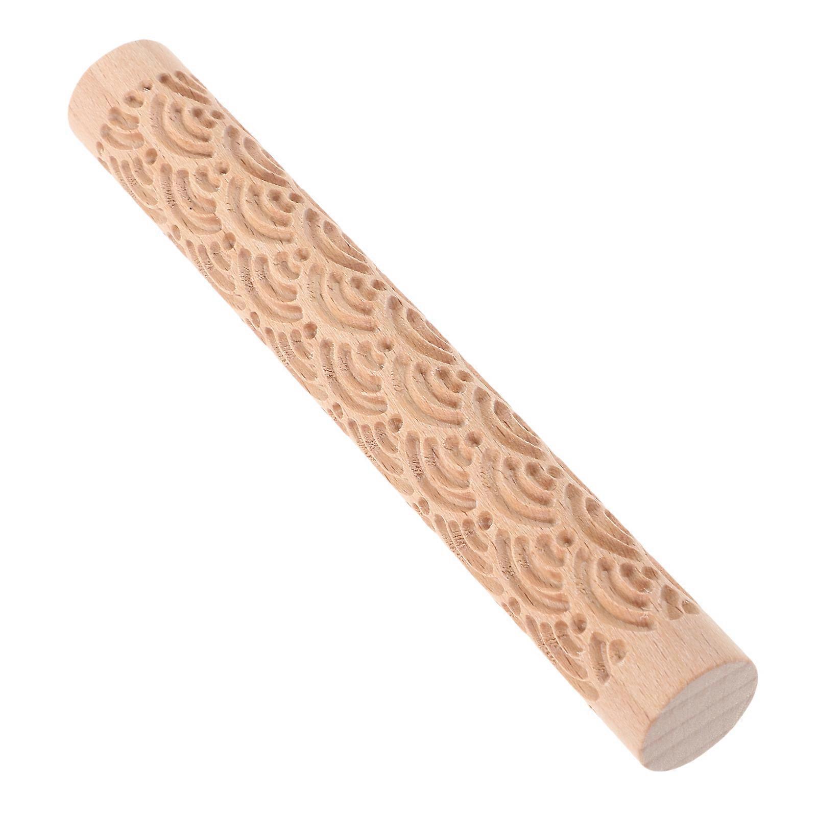 Wooden Clay Roller Stick for Craft Use Durable and Reusable with Ivory Color and Comfortable Handle