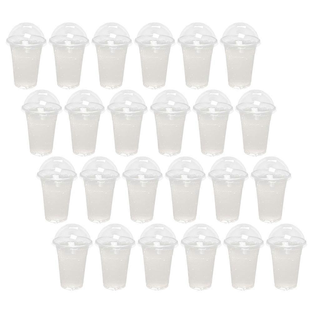 Disposable Iced Coffee Cups Transparent For Parties Daily Use With Lids 50Pcs