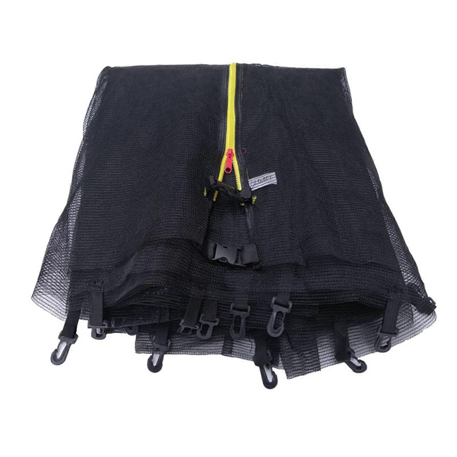 Trampoline Safety Net Replacement, Compatible with 6ft to 16ft Trampolines, Indoor Black Net for 13ft with 8 Poles