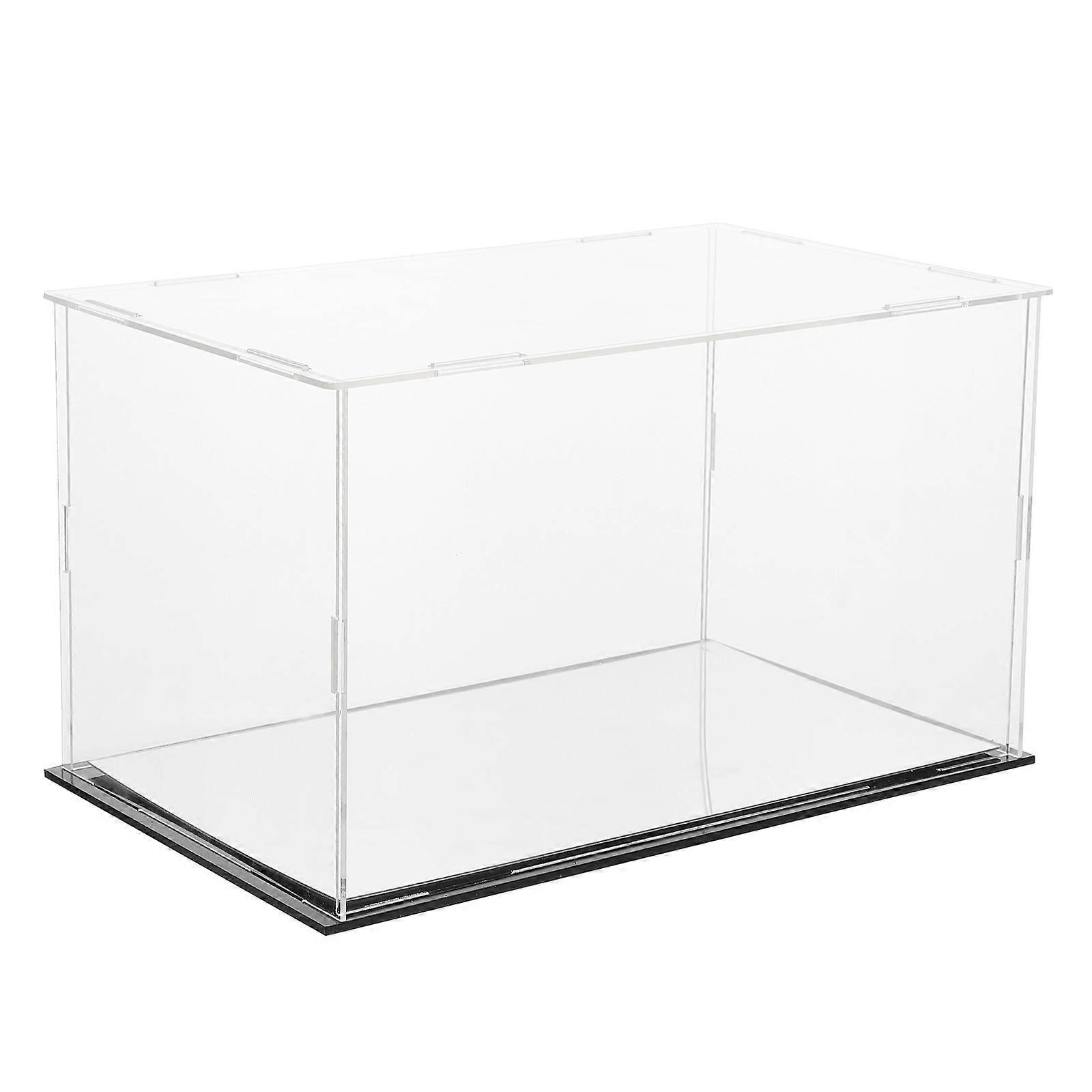 Acrylic Display Box with Mirror Base, Dust Proof Storage Case for Model Showcasing, Collectibles, and Character Models for Home or Office Use