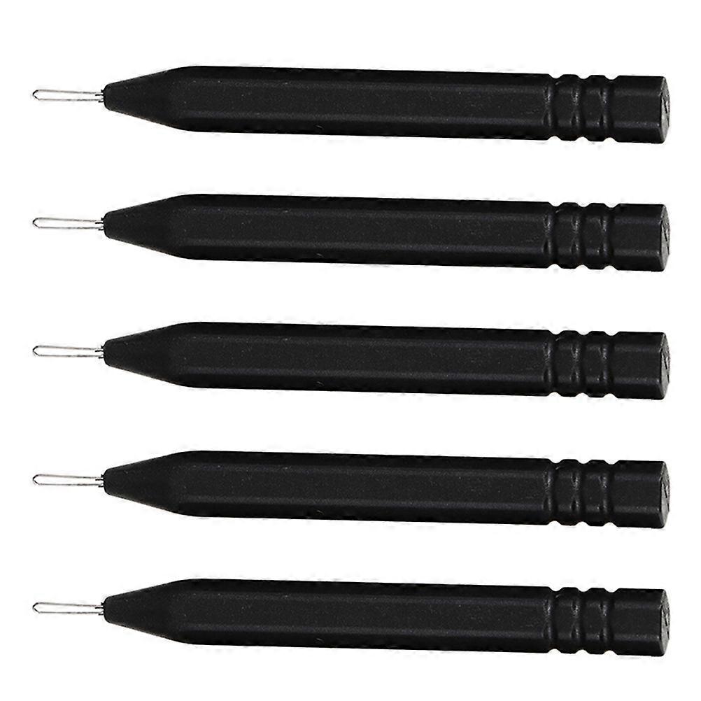 Earmold Cleaning Rod Set 5 Pcs Essential Cleaning Tools For Hearing Aid Users Featuring ABS Material In Black Color