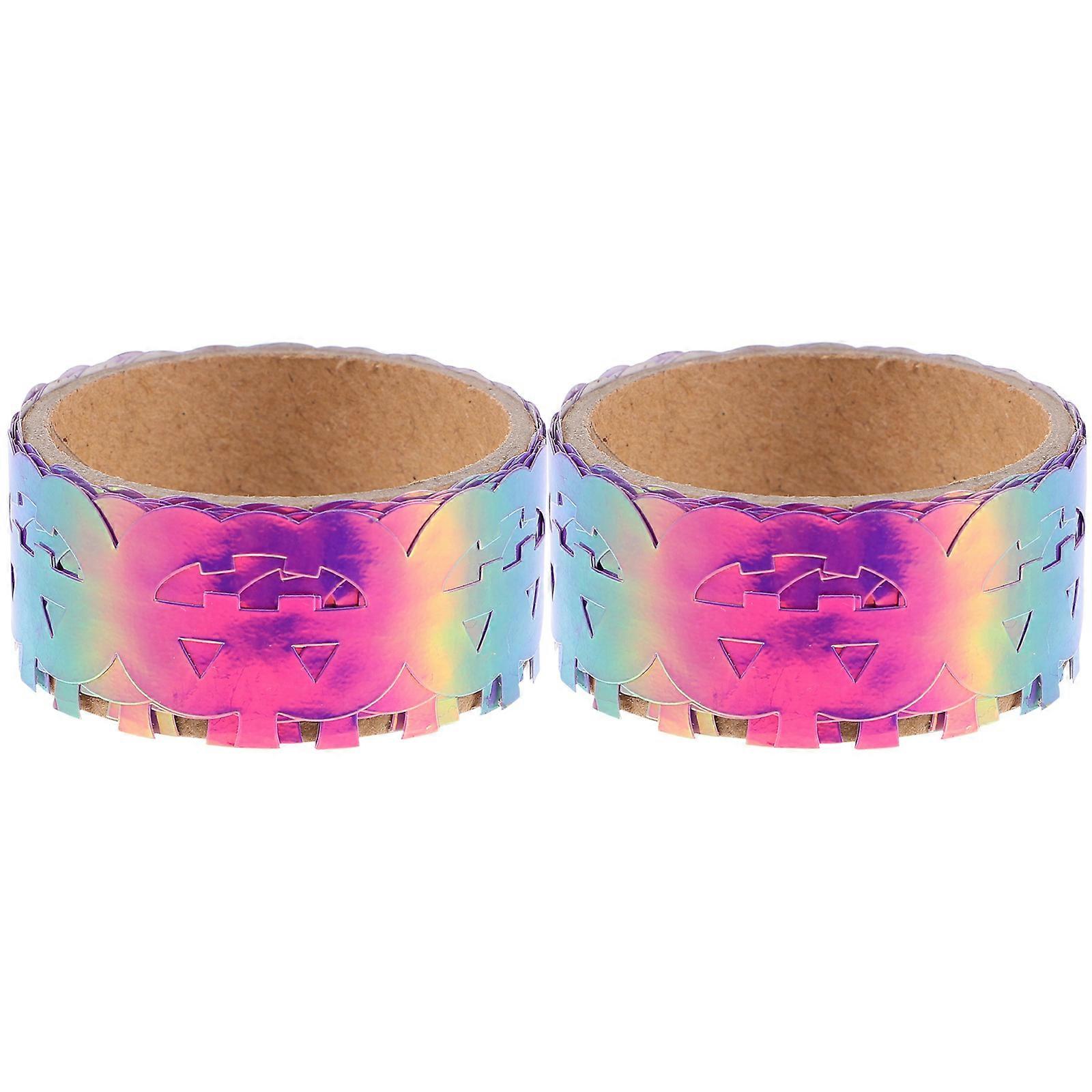 Decorative Tape For Halloween Party Decoration Suitable For Craft Enthusiasts In Purple 2 Rolls
