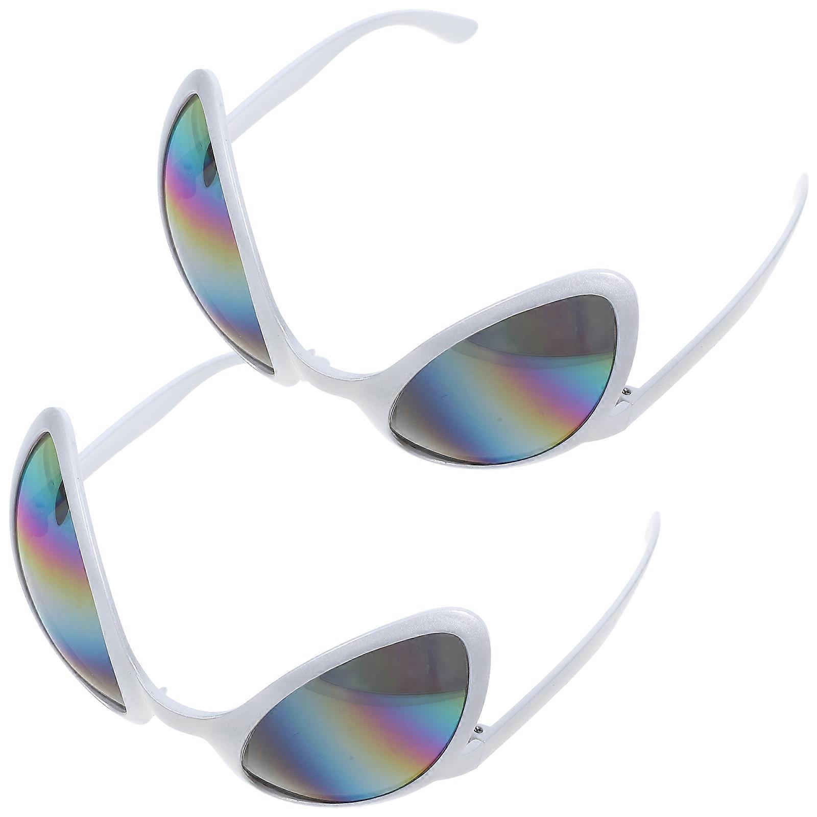 Quirky Simulation Glasses Funny Eye Glasses Party Props 14.00x9.00x4.00cm Multi Color 2Pcs