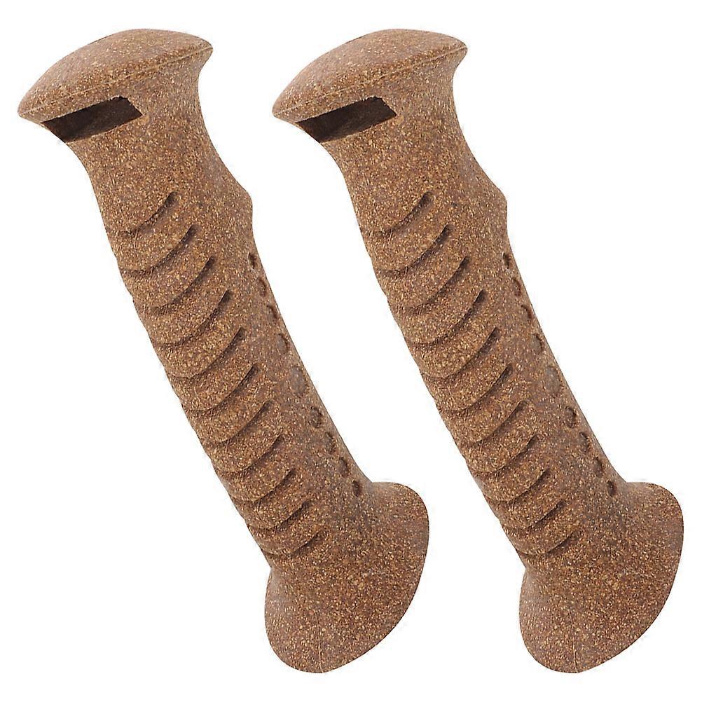 2Pcs Trekking Stick Cork Handle Grips Replacement for Hiking and Skiing Poles Anti Skid Cane Grip Attachment