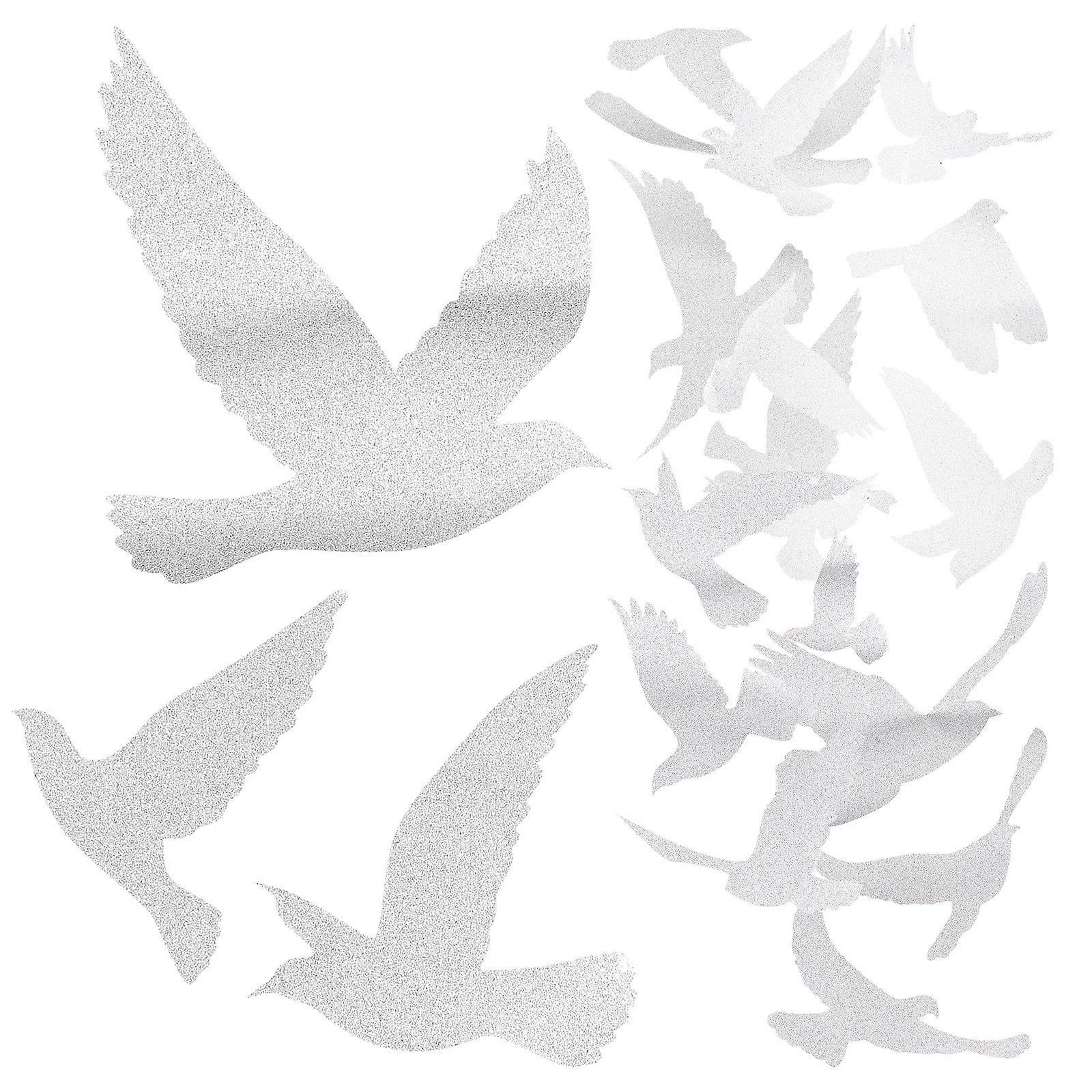 23 Sheets of Window Decals Anti-collision Window Stickers Bird Shaped Window Decals