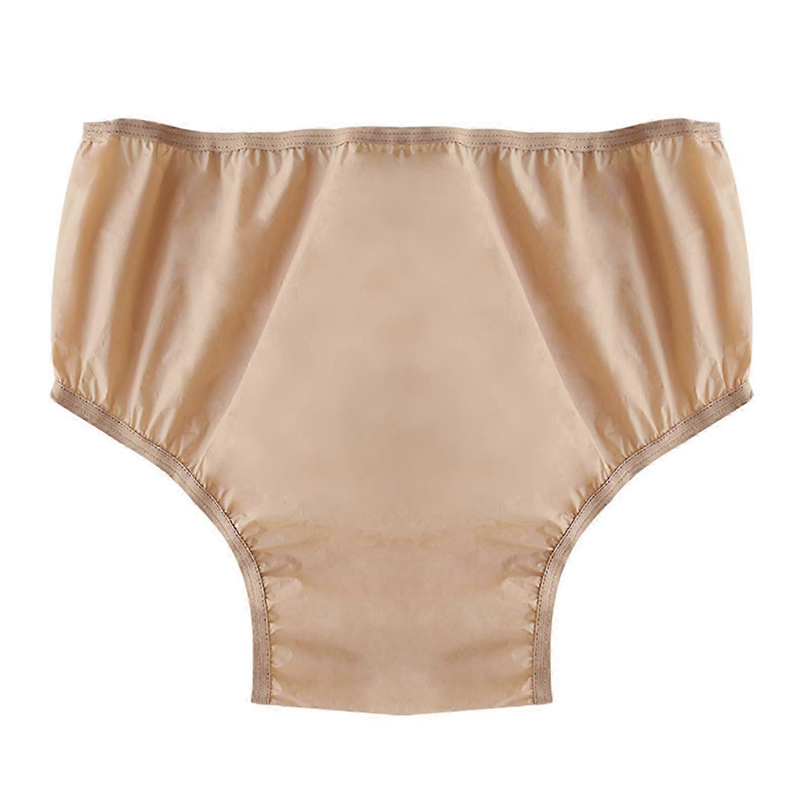 Scutec pentru adulți Scutec impermeabil scutec sub pantaloni Rezistent la scurgeri Eva Scutec pentru vârstnici lavabil Chiloți de antrenament Pantaloni albi M