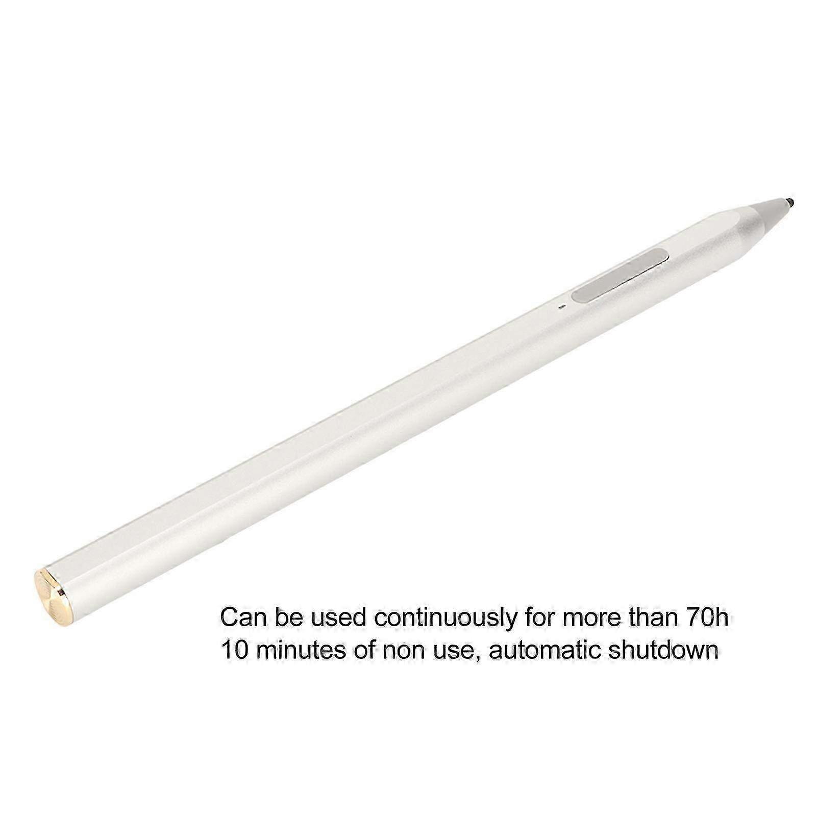 4096 Pressure Sensitive Digital Touch Pen - Auto Shutdown Feature & Long Battery Life for HP & Asus Office Devices - Stylish Silver Design