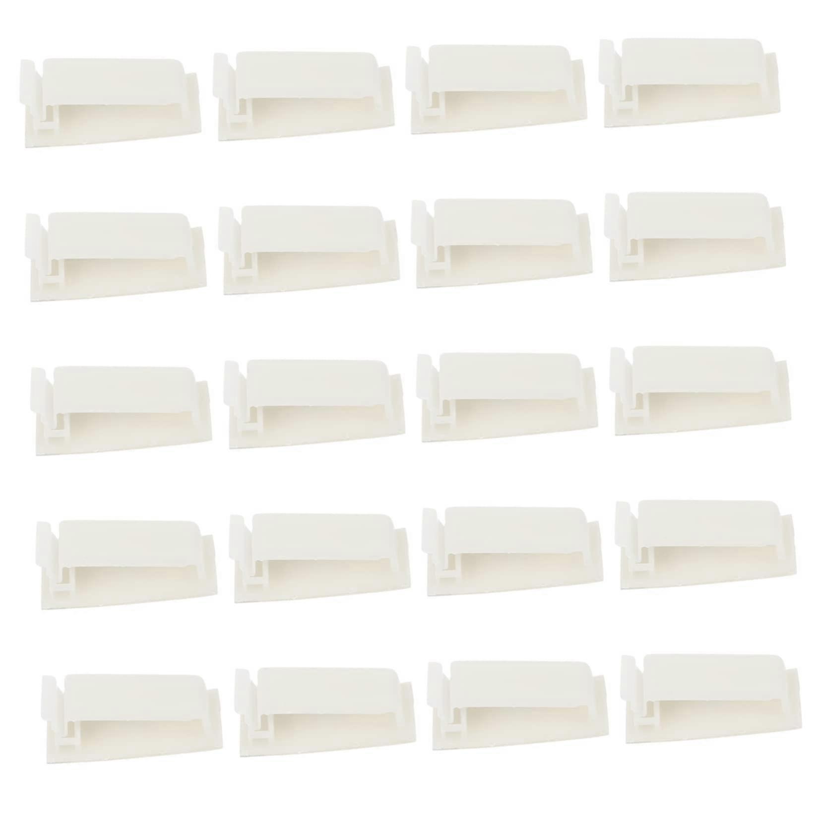 Pack of 20 Cable Manager USB Organizer Clips 4.7X2CM White
