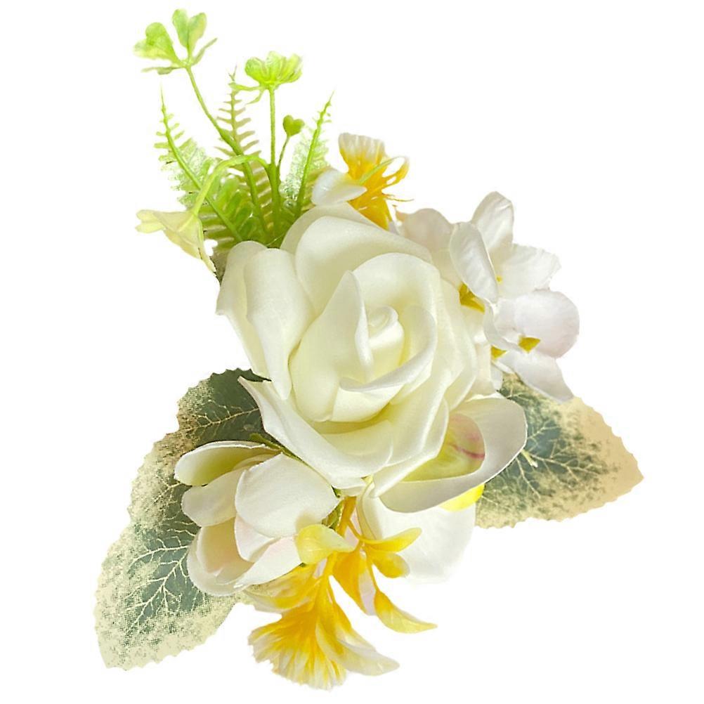 Wrist Flower Bracelet for Elegant Wedding Parties, Artificial Decor, Stylish Accessory