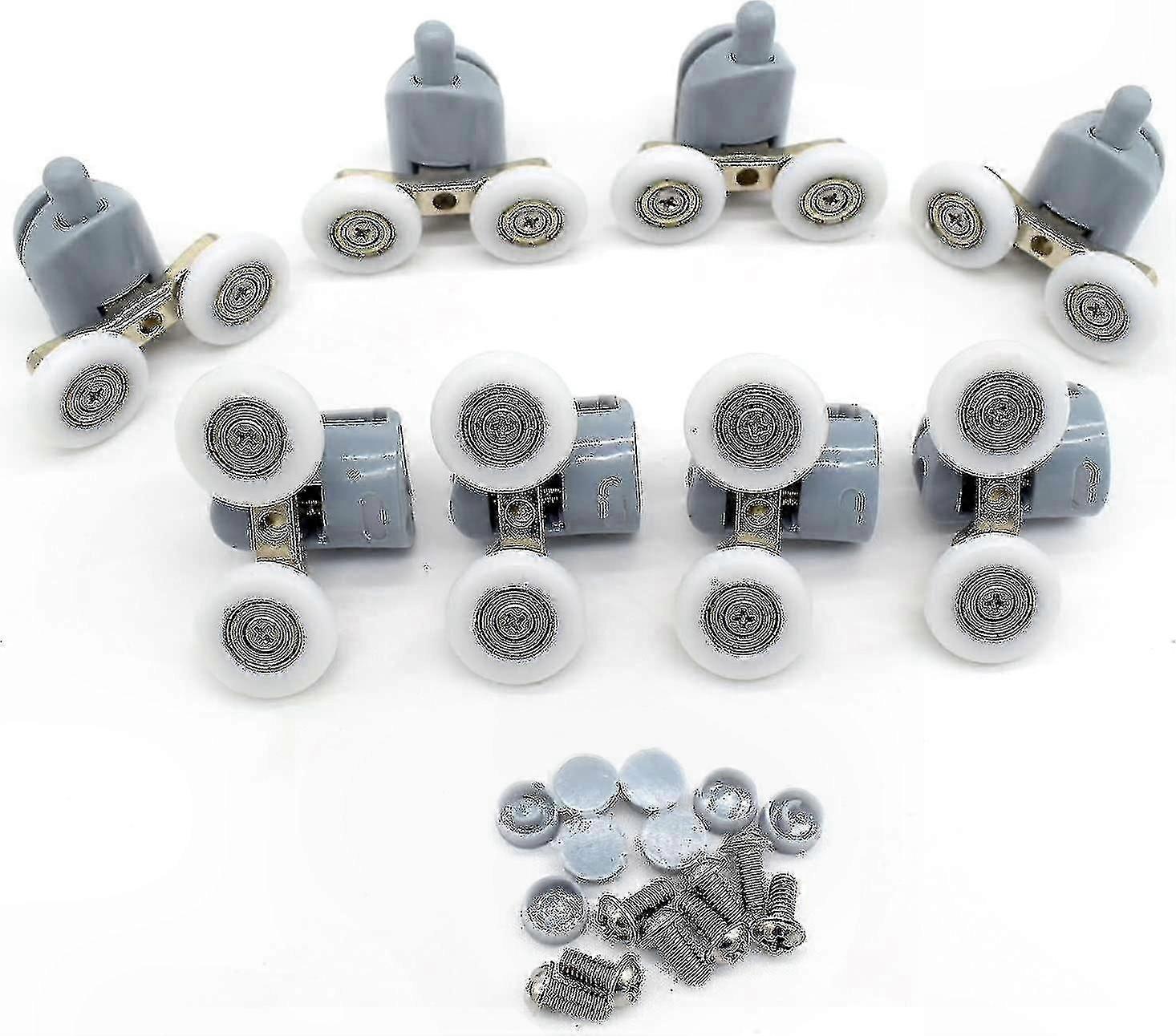 8-Pack 23mm Diameter Double Shower Door Rollers for Bathroom Replacement