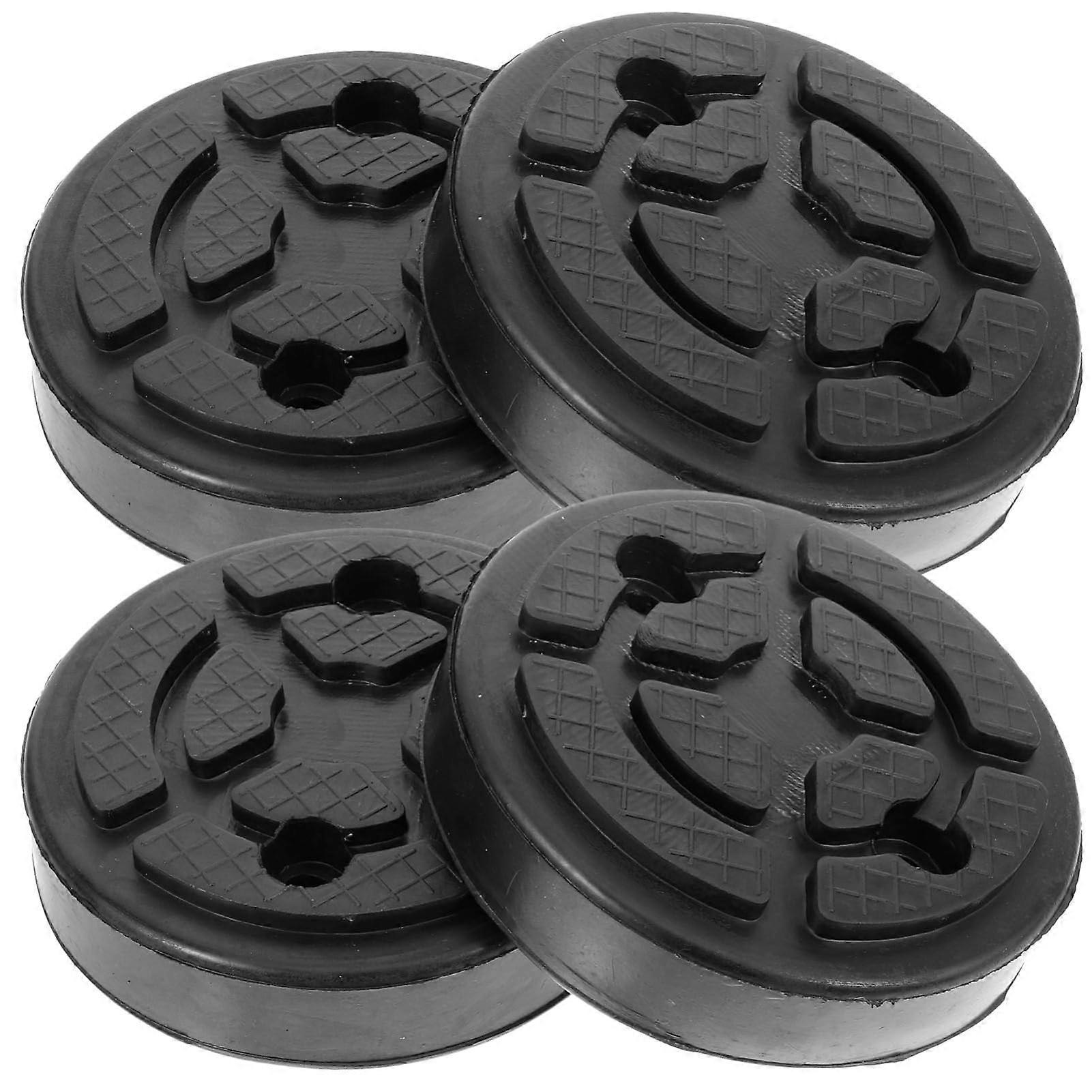 Rubber Pad Adapters, 4-Piece Round Jack Pads, Reusable Non-Slip Surface for Stable Vehicle Lifting