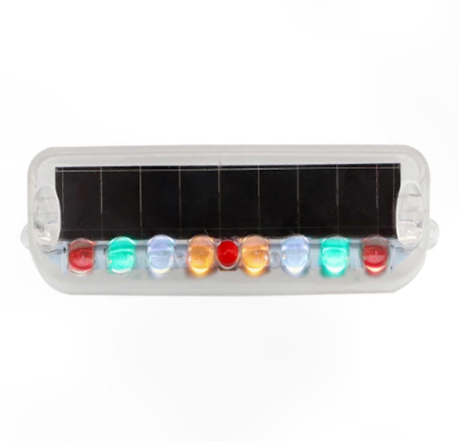 8 LED Universal Solar Strobe Light for Car Safety and Anti-Theft Warning Flashing Brake Signal