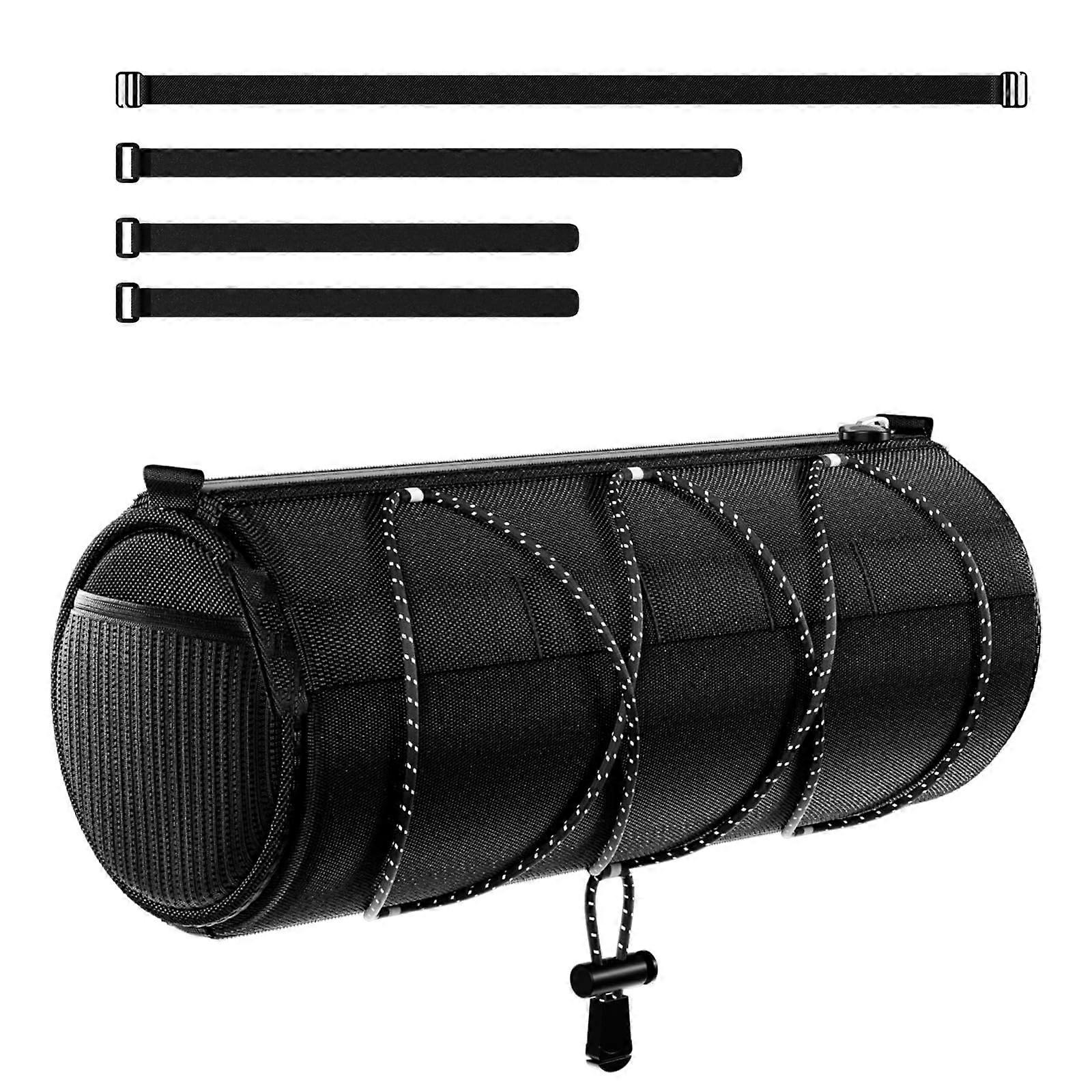 Waterproof Bicycle Top Tube Bag for Commuters, Shoulder Strap, Compatible with Most Bikes, Durable Material, Black