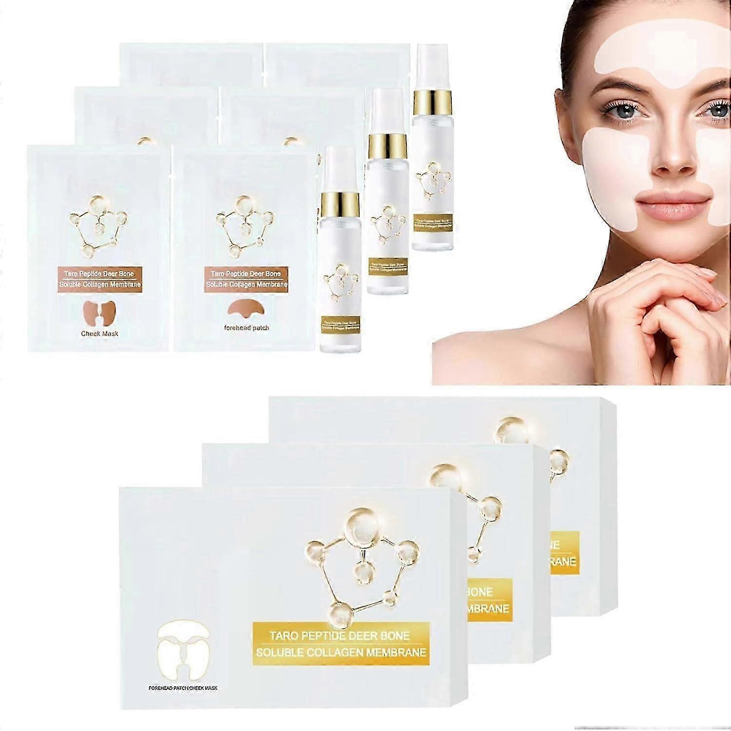 Taro Peptid Cerf Membrane de collagène soluble dans l’os, Visage Front Rides Patchs, Soin du visage anti-rides