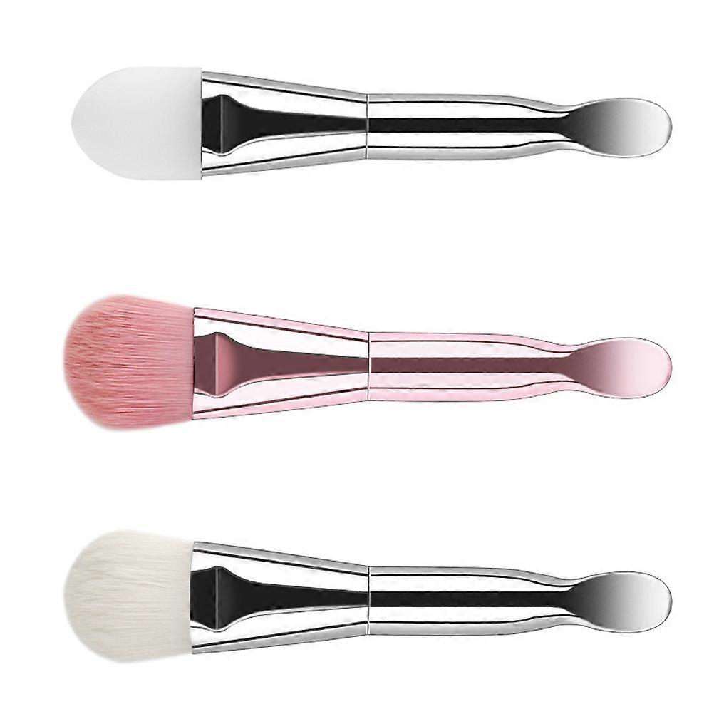 Facial Brush For Mask Application 3Set Double-Headed Silicone Design Practical Assorted Color DIY Skincare Tools