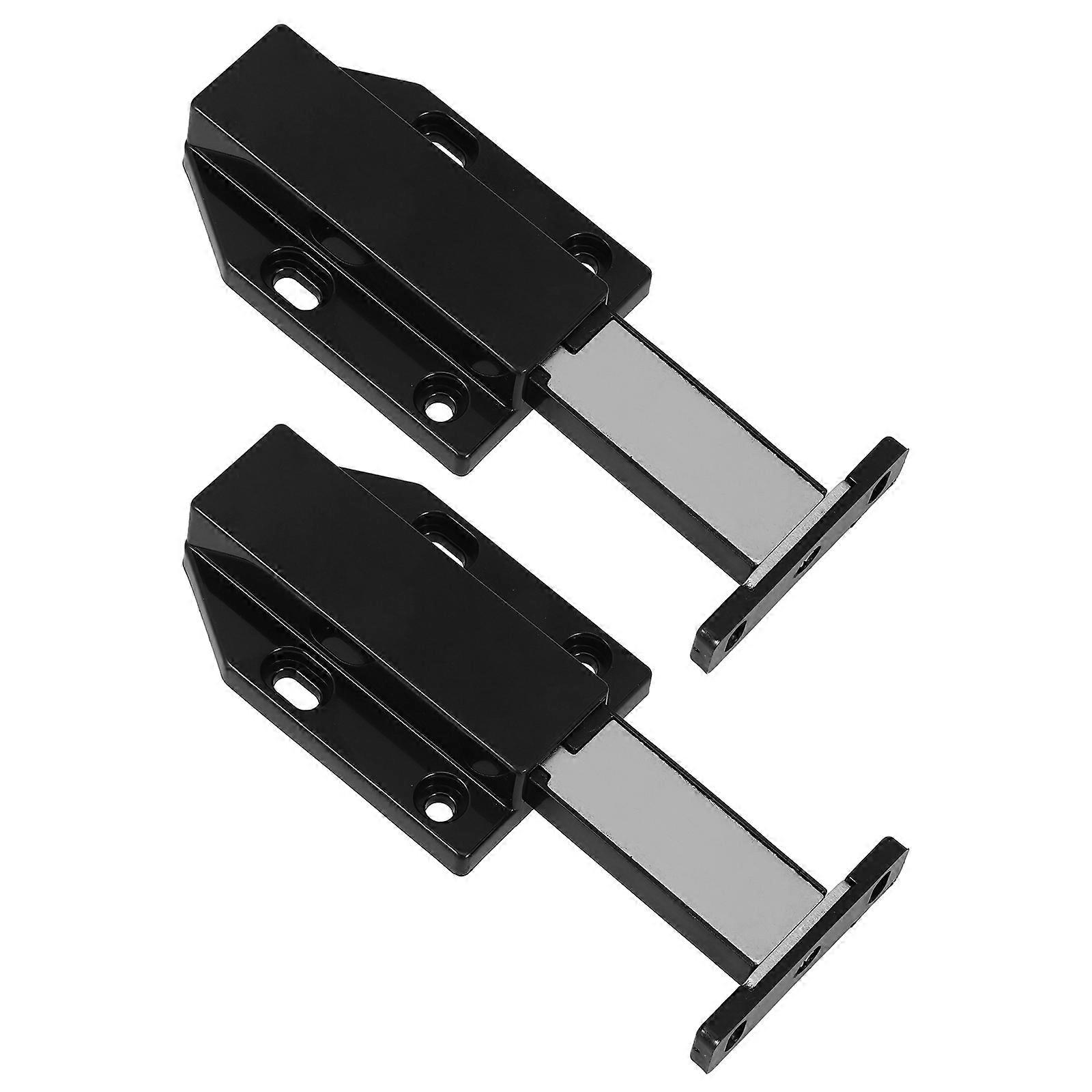 Push To Open Cabinet Hardware 2Pcs Black Heavy Duty Designed For Homeowners And DIY Enthusiasts