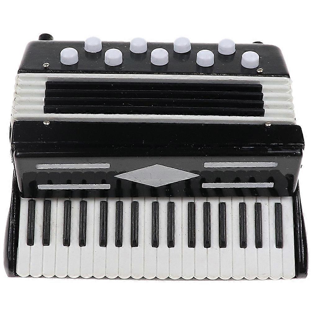 Mini Accordion Model Wooden Decor Tiny Figurine for Mini House Decoration Aesthetic Collectible