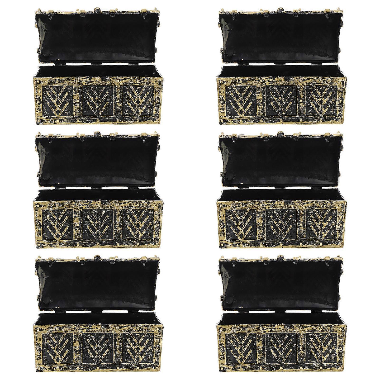 Assorted Color 6Pcs Practical Pirate Storage Box Ideal For Storing Jewelry And Keepsakes Perfect For Children's Parties And Halloween