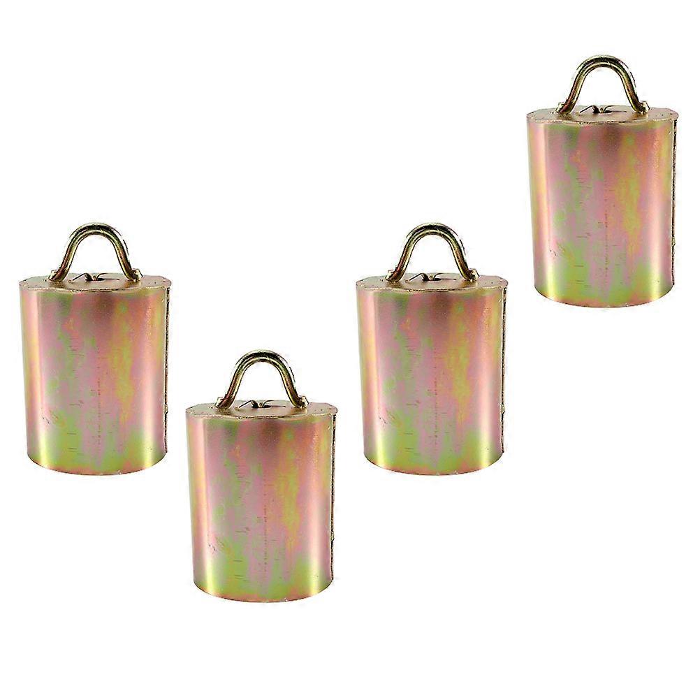 Hanging Metal Cow Bells Anti Lost Device For Animal Owners 4Pcs Smooth Surface Design